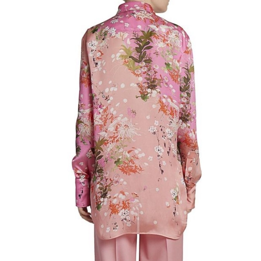 NWT $1680 Givenchy Floral Print Long Sleeve Shirt - Picture 2 of 16